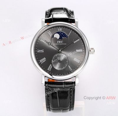 ZF Vintage IWC Portofino Stainless Steel Gray Dial with Moonphase